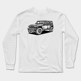 Wrangler Rubicon Sketch Art Long Sleeve T-Shirt